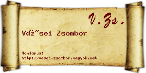 Vései Zsombor névjegykártya
