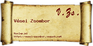 Vései Zsombor névjegykártya